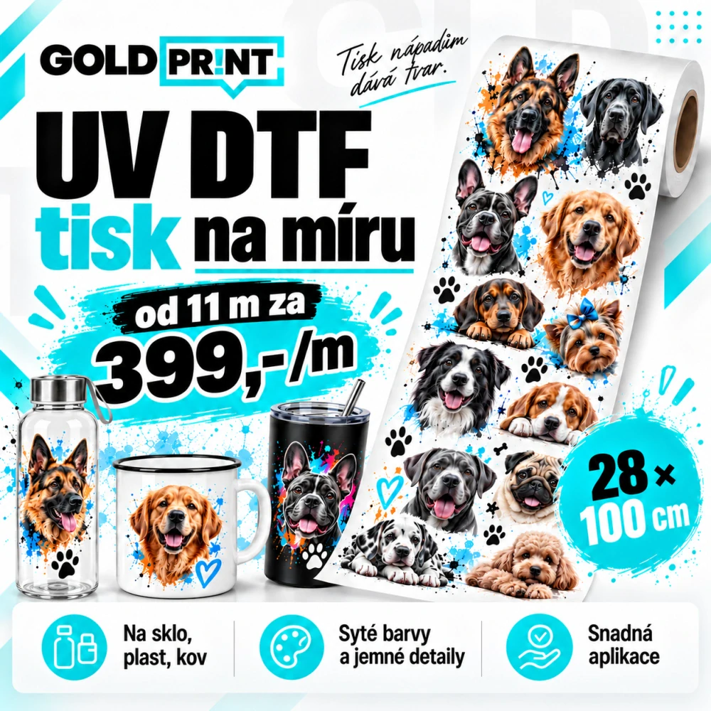 UV DTF samolepky na metr – vlastní motiv
