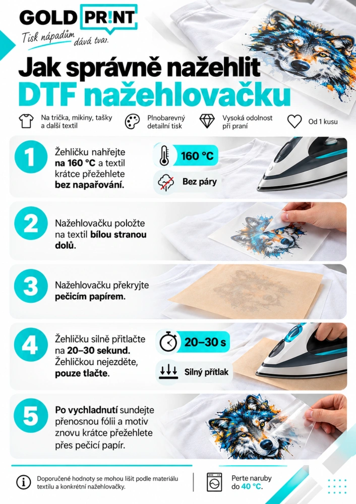 DTF transfer na metr – vlastní motiv